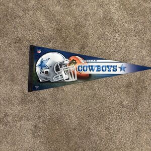 Vintage Dallas Cowboys 12 × 30" NFL Football Pennant Banner Flag WinCraft